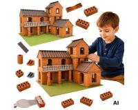 DIY tégla villa építőkészlet 461 darabos gyerekeknek