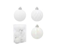 Gyönyörű Karácsonyfadísz szett  6 darabos - fehér