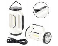 Fehér újra tölthető LED-es kempinglámpa