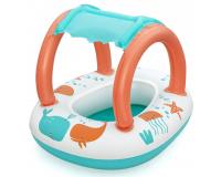 BESTWAY felfújható gyermek csónak tetővel - Life Water Ponton 84x67 cm