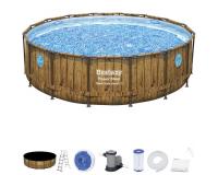 Bestway Power Steel Swim Vista kör alakú medence szett 488 cm x 122 cm
