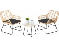RATTAN KERTI BÚTOR SZETT 2 SZÉK ASZTAL