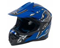 Enduro motoros sisak - kék - L méret