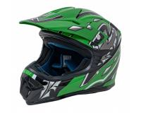 Enduro motoros sisak - zöld - L méret