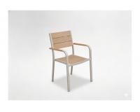 Bézs alumínium kerti szék 55 x 55 x 86 cm