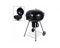 Gömb alakú faszenes grill fedővel, hamutartóval és kerekekkel 66 x 57 x 85 cm