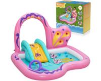 Bestway Butterfly vízi játszótér 180 × 180 × 117 cm – csúszdával és kiegészítőkkel