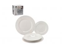 18 darabos porcelán kerek fehér étkészlet