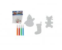 3 DARABOS KARÁCSONYI DÍSZ - DIY - filctollal