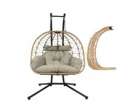 Love kétszemélyes függőfotel - összecsukható kosár - barna