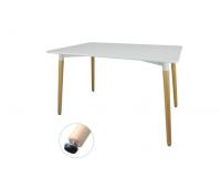 TÉGLALAP ALAKÚ ASZTAL 120 x 80 x 74 cm - FEHÉR