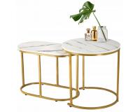 BackHome ovális márvány mintás dohányzóasztal