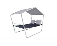 Kerti kétszemélyes nyugágy tetővel 233 x 136 x 191 cm