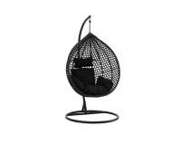 Fekete függőfotel fekete párnával