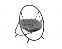 FÜGGŐSZÉK - SÖTÉTSZÜRKE PÁRNA, SZÜRKE VÁZ 115,5X140X167,5CM