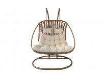 Prémium kétszemélyes barna függőfotel