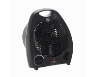 Hősugárzós ventilátoros fűtőtest – 1000 / 2000 W, fekete