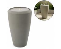 Kerti Szökőkút - 44,5 x 44,5 x 70 cm - LED-es szürke