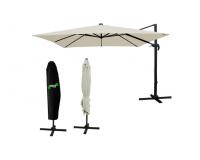 3 x 3 méteres kerti napernyő UV szűrővel és beépített LED világítással - bézs