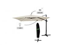 Kerti napernyő 3 x 4 m bézs - LED-es