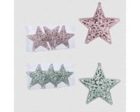 Csillagos karácsonyfadísz 3db- 10,5cm