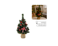 50 cm-es asztali műfenyő cserébtartóban - 20 LED-el