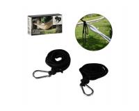 Függőágy rögzítőkészlet - rögzítőkötél karabineres karokkal - teherbírás 200 kg