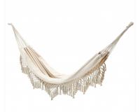 Bézs színű bohó stílusú függőágy 200x150x320 cm