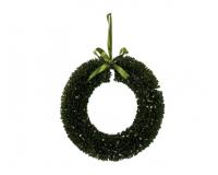 KARÁCSONYI KOSZORÚ - ZÖLD SZALAGGAL 40 CM