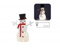 KARÁCSONYI DEKORÁCIÓ - HÓEMBER LED -  72 CM - FEHÉR