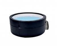 Avenli Saipan fekete bőrhatású dézsa MASSZÁZSMEDENCE , 184 × 73 cm, 1200 l (jacuzzi)