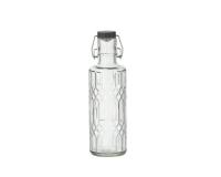 Csatos üveg dombornyomásos mintával - 990ml