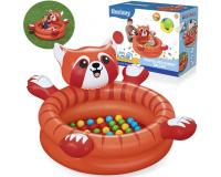 Bestway Piros PANDA medence labdákkal 107x94cm +50 golyó