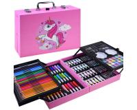 Kreatív készlet festéshez, rajzoláshoz kiegészítőkkel unikornisos bőröndben