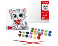 Számfestő készlet  - Édes kiscica ( 25 x 25 cm)