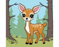 Számfestő készlet - Varázsszarvas (25x25cm)