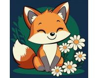 Számfestő készlet - Gyönyörű róka  (25x25cm)