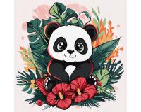 Számfestő készlet - Panda a trópusokon (30x30cm)