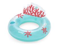 Bestway kék felfújható úszógumi háttámlával - korallzátony ( 107 cm )