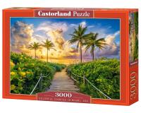 3000 darabos kirakó -Gyönyörű naplemente  Miamiban