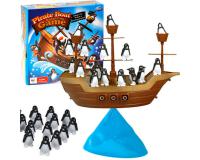 Kalózhajón egyensúlyozó pingvines társasjáték
