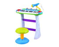 Szintetizátor mikrofonnal és összecsukható székkel - Kék