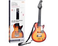 Elektromos gitár játék gyerekeknek dallamok fény + heveder - sötétbarna