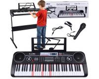 Gyermek szintetizátor mikrofonnal és állvánnyal - 61 billentyűs