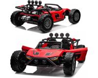 Buggy Racing kétszemélyes terepjáró 2 motorral piros színben