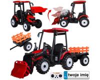 Nagyméretű elektromos TRAKTOR  pótkocsival - Piros