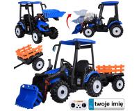 Nagyméretű elektromos TRAKTOR pótkocsival - Kék