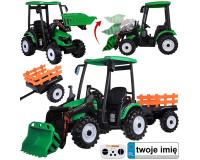 Nagyméretű elektromos TRAKTOR  pótkocsival - Zöld
