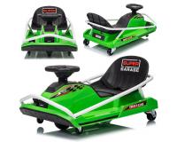 Elektromos gokart drift funkcióval, max. 50 kg - akkumulátoros jármű - zöld