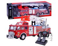 Távirányítós tűzoltóautó hang- és fényeffektusokkal pedálokkal
